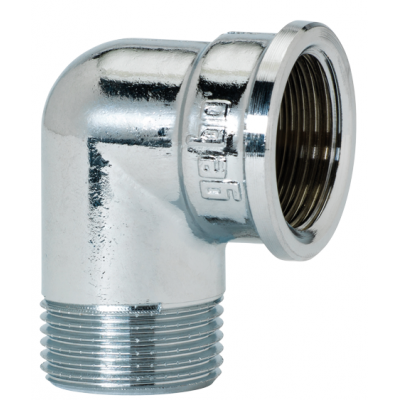 Codo latón cromo mh 1/2"