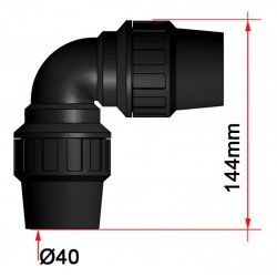 Codo 90º fitting Ø40 2
